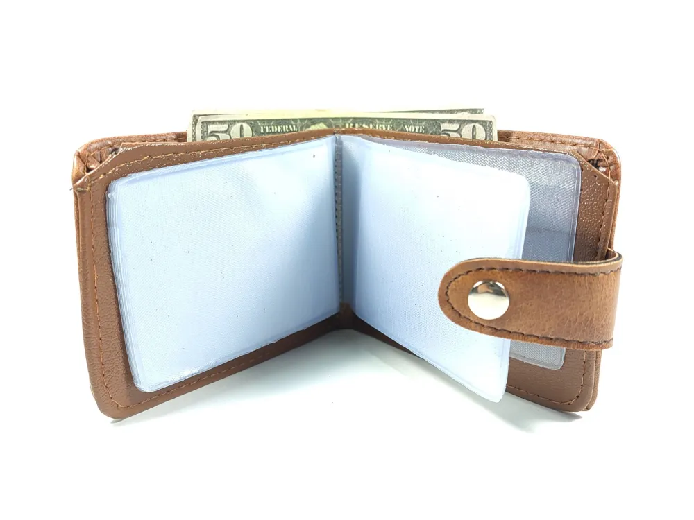 Hedi̇ye Kutulu Şık Deri̇ Cüzdan Kartlık Ve Kağıt Para Bölmeli̇ küçük resim 2