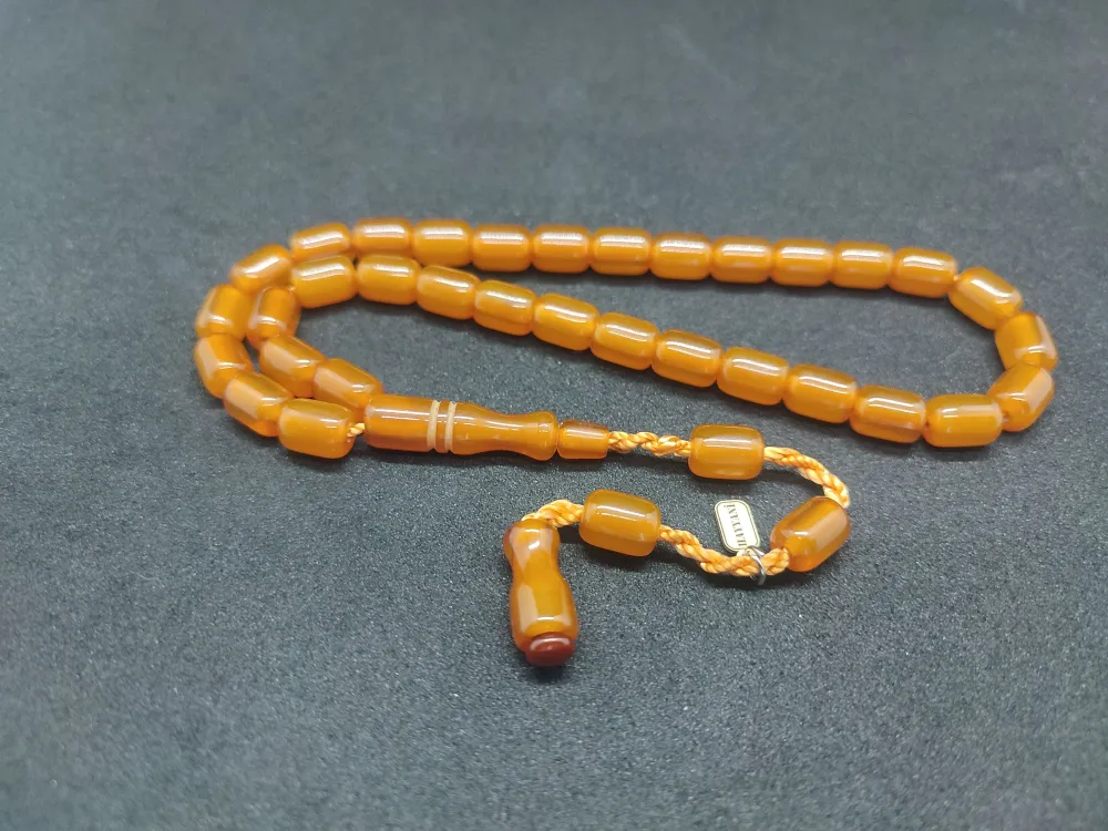 Hayyani̇ Usta Eseri̇ İmzalı El Boy Alman Faturan Sıkma Kehri̇bar küçük resim 3