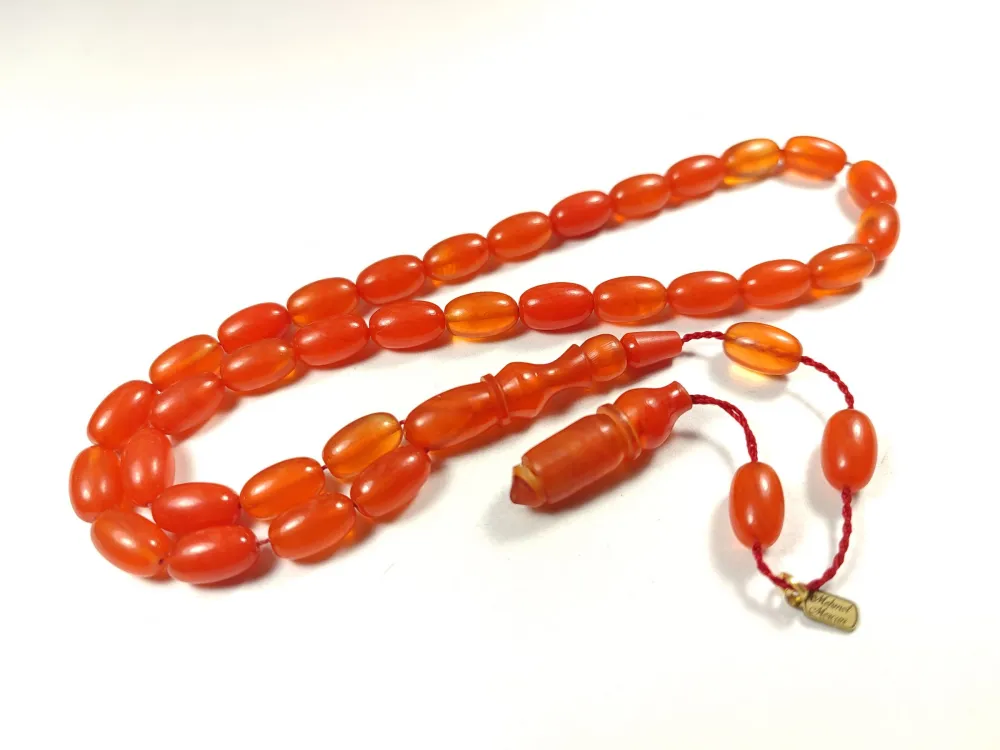 Mehmet Mercan Usta İşi̇ İmzalı Mühürlü Sıkma Kehri̇bar