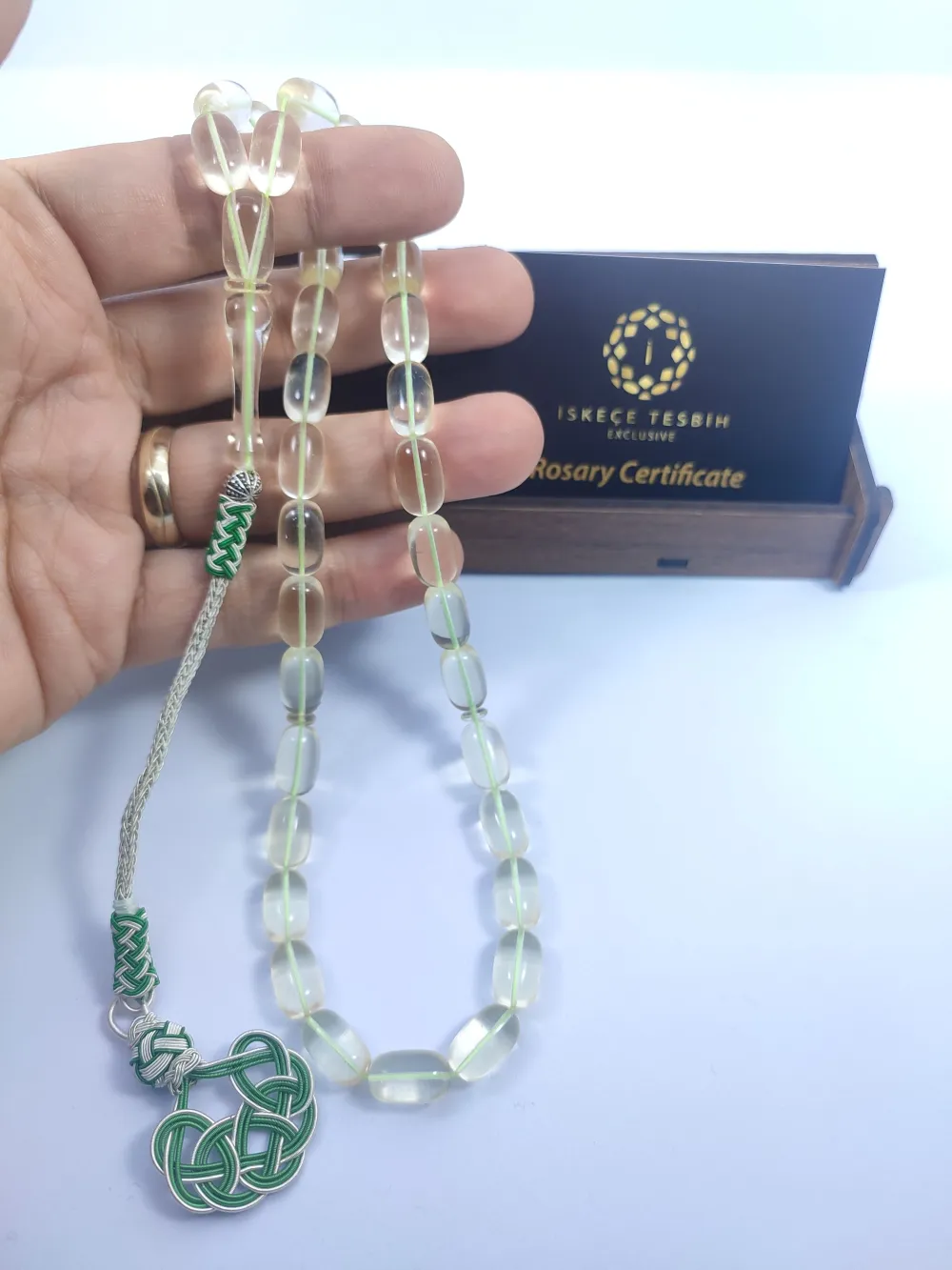 1000 Ayar Gümüş Kazaz Püskül 19.15Gr. 0.6 Mm Şeffaf Deli̇m Su Damlası küçük resim 4