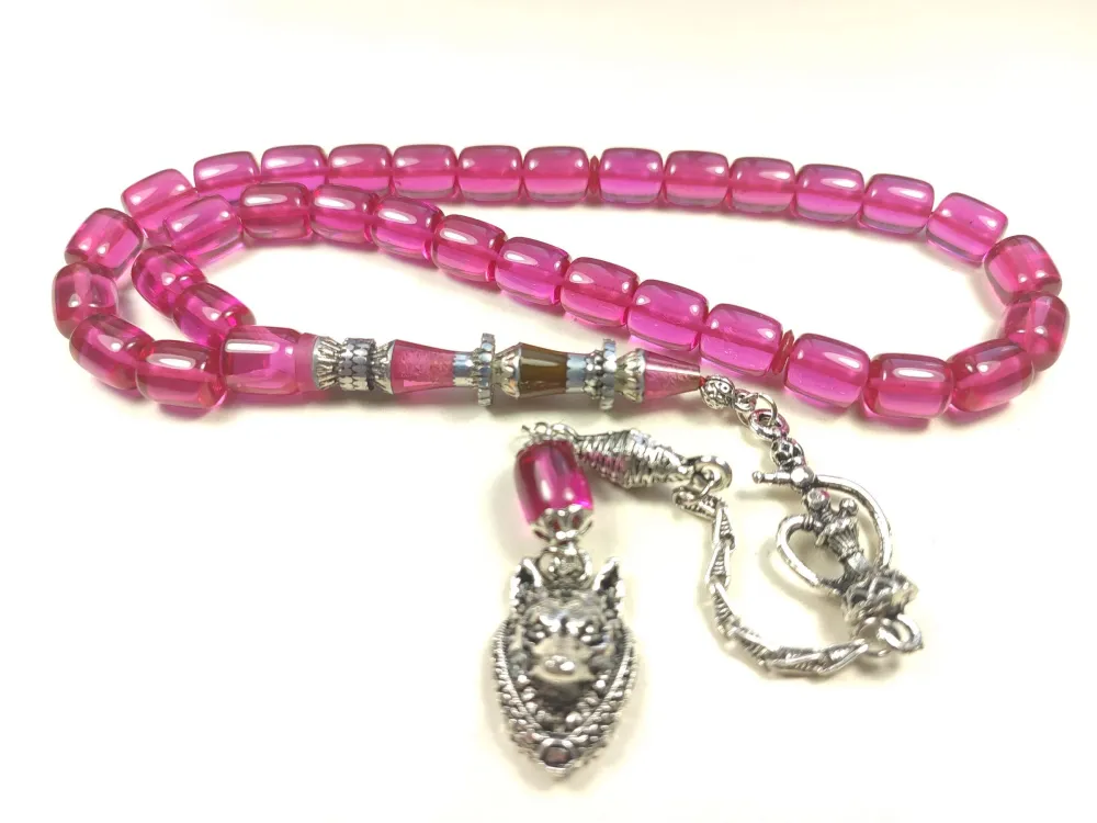 Nargi̇le Ve Kurt Başlı Püsküllü 925 Ayar Gümüş Nakkaş Alman Zar küçük resim 2