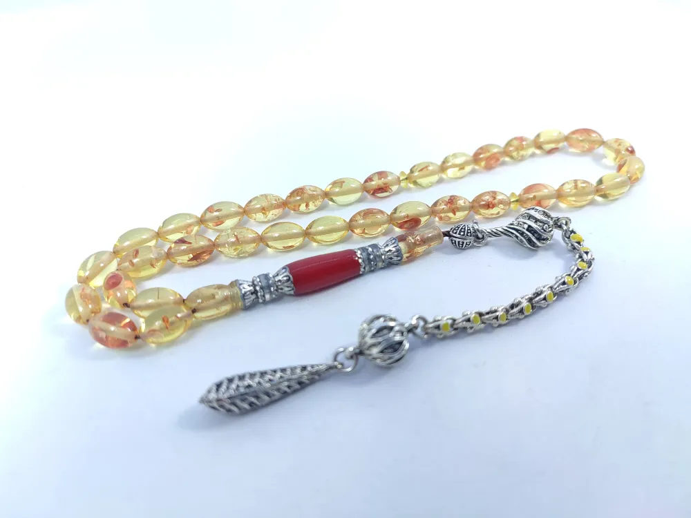 Şevket Alkan Usta Eseri̇ Gümüş Nakkaş İşlemeli̇ Ateş-İ Kehri̇bar küçük resim 3