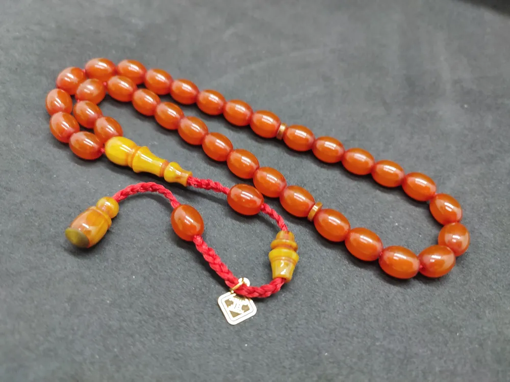 Junai̇d Hasan Usta Eseri̇ Kat Kat İpe Di̇zi̇li̇ Eski̇ Usul Çalışılma Sıkma Kehri̇bar