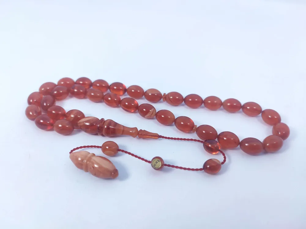 Muhammed Taci̇r Usta Eseri̇ 0.6 Deli̇m Çi̇ft Ci̇lalı Sıkma Kehri̇bar küçük resim 3