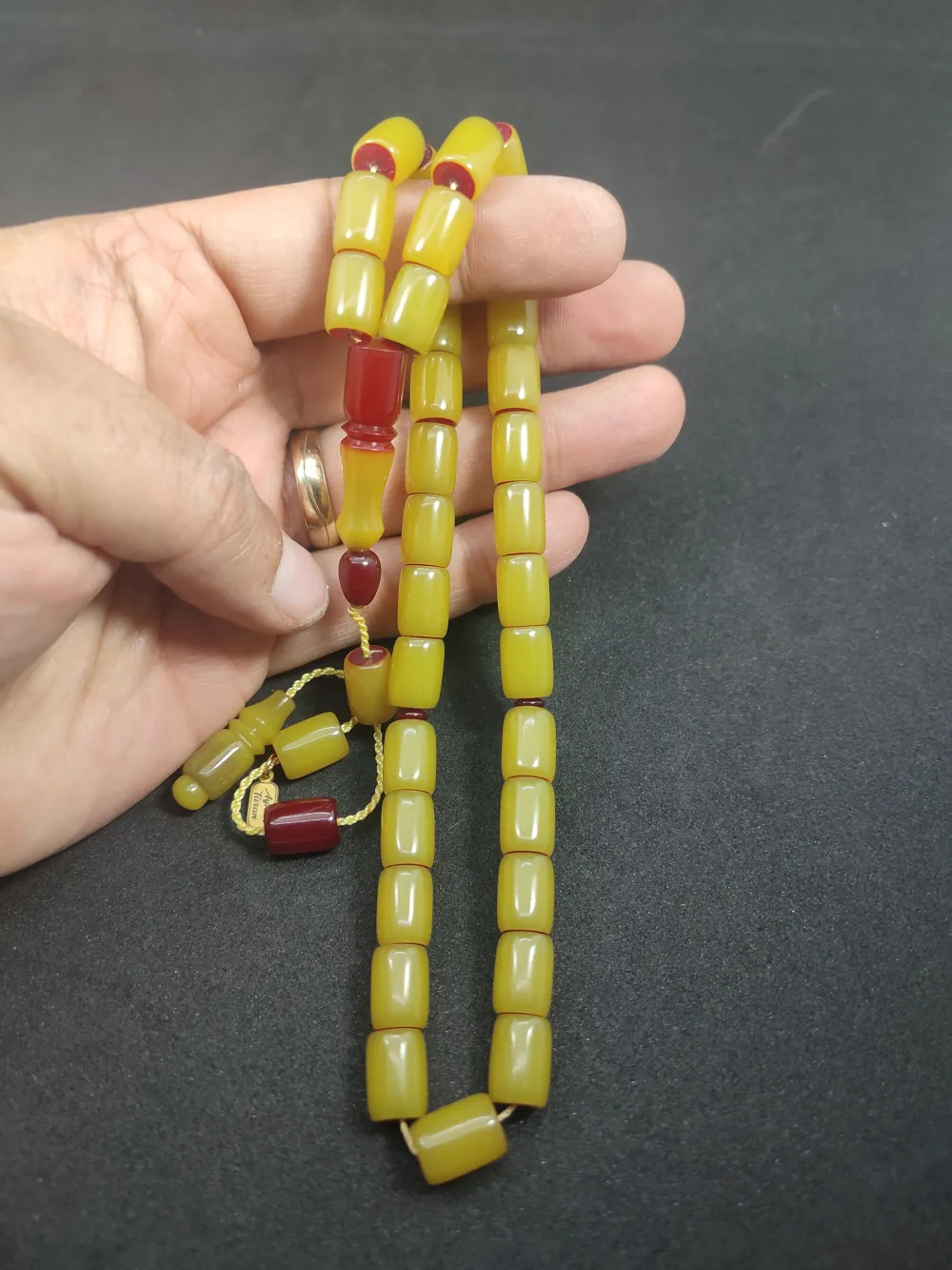 Ayhan Turan Usta Eseri̇ Teker Malzemeden Yapılma Traşlı Sıkma Kehri̇bar küçük resim 4