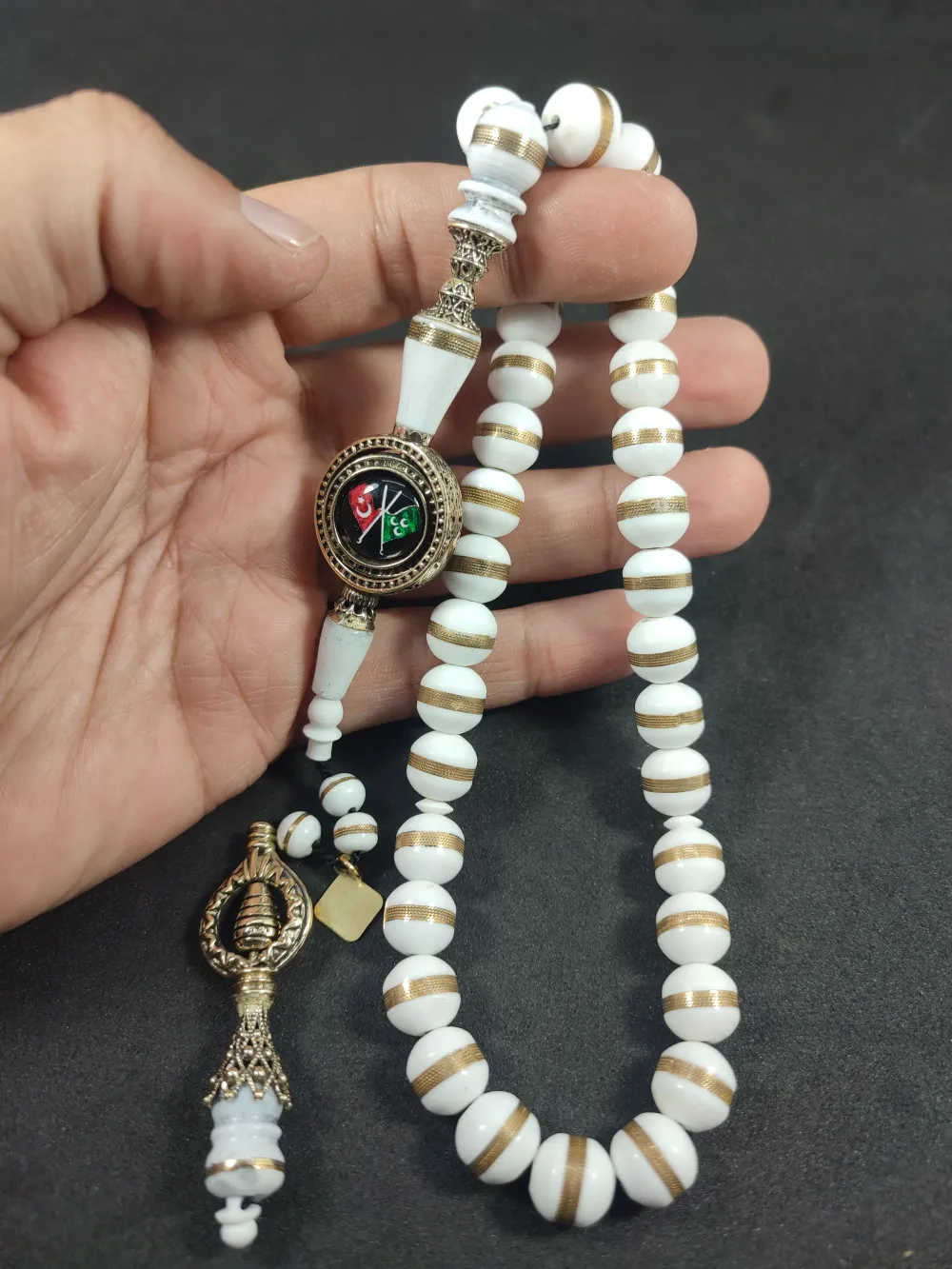 Hakan Kaya Usta  El İşçi̇li̇kli̇ Ağır Gümüş Nakkaşlı Sarmal Deve Kemi̇ği̇ küçük resim 4