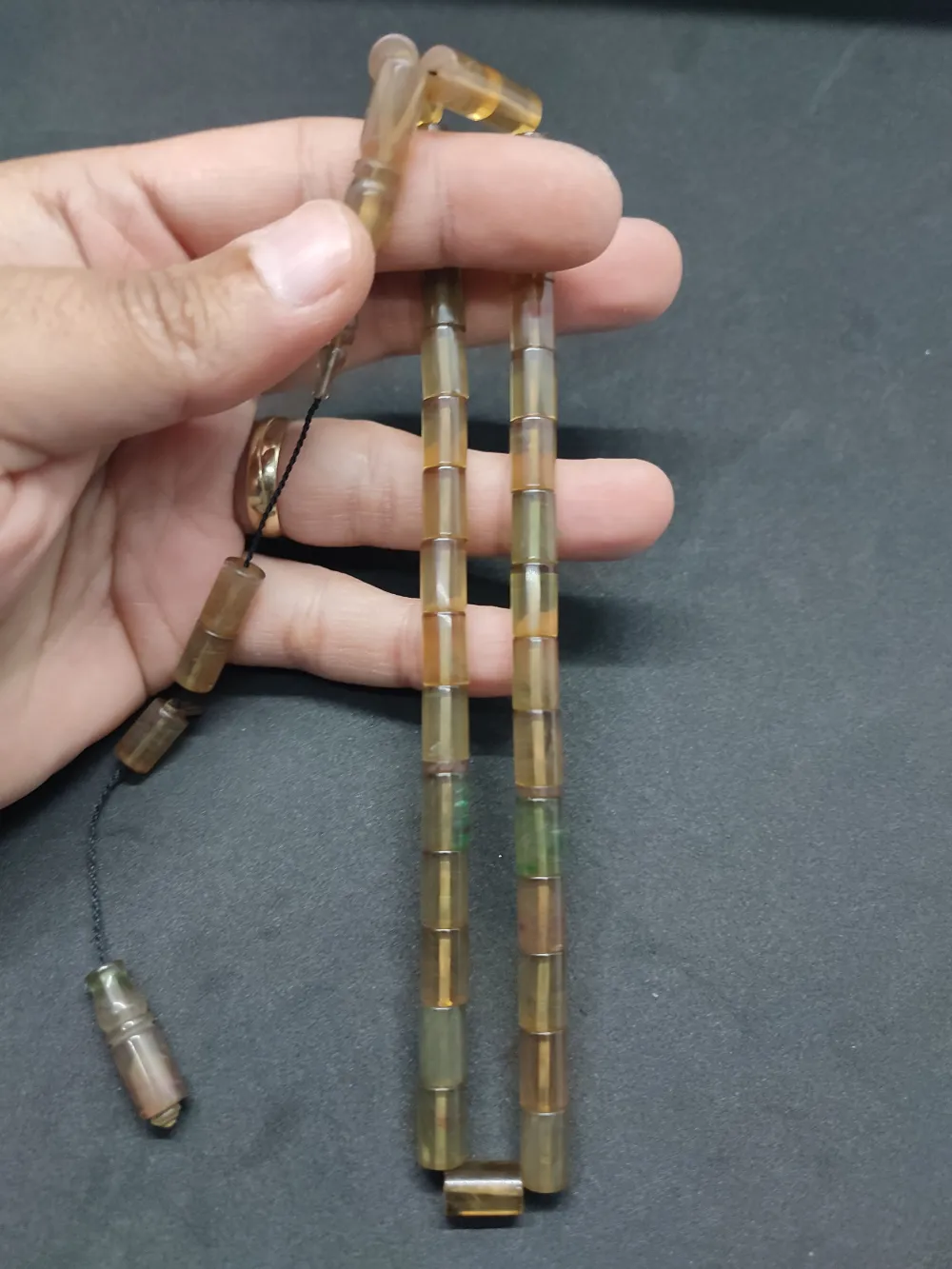 Uğur Şener Usta Eseri̇ 0.6 Şeffaf Deli̇m Çi̇ft Kat Ci̇lalı Ok Gi̇bi̇ Sıkma Kehri̇bar küçük resim 3