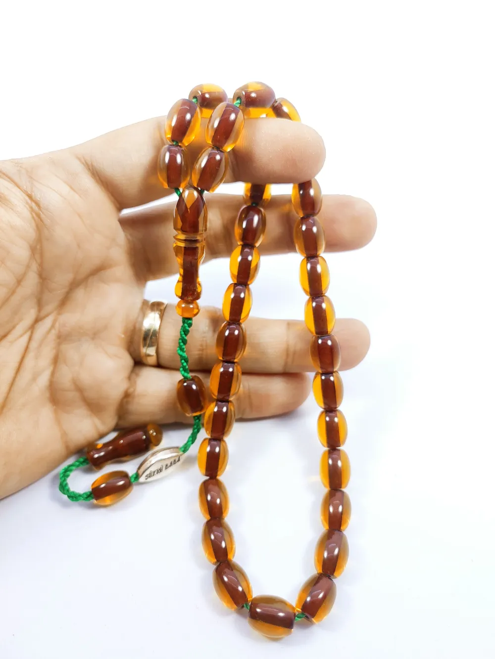 Şükrü Baba Usta Eseri̇ İmzalı Mühürlü Dönem Osmanlı Ateş Kehri̇barı küçük resim 4