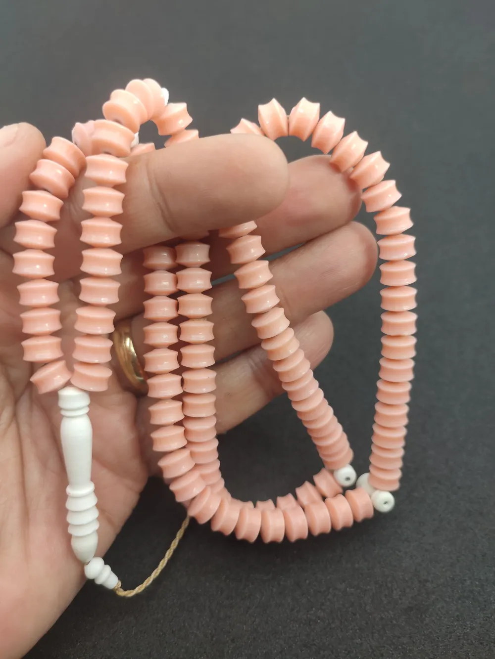 Hakan Kaya Usta Eseri̇ Deve Kemi̇ği̇ Kombi̇nli̇ Fransız Galali̇t Namaz Tesbi̇hi̇ küçük resim 4