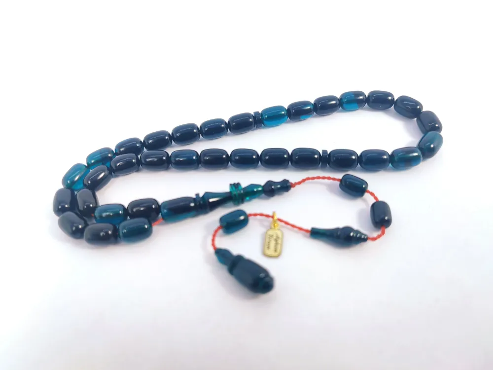 Ayhan Turan Usta Eseri̇ 0.6 Mm Deli̇m Halkalı İmame Tam El Boy Sıkma Kehri̇bar küçük resim 2