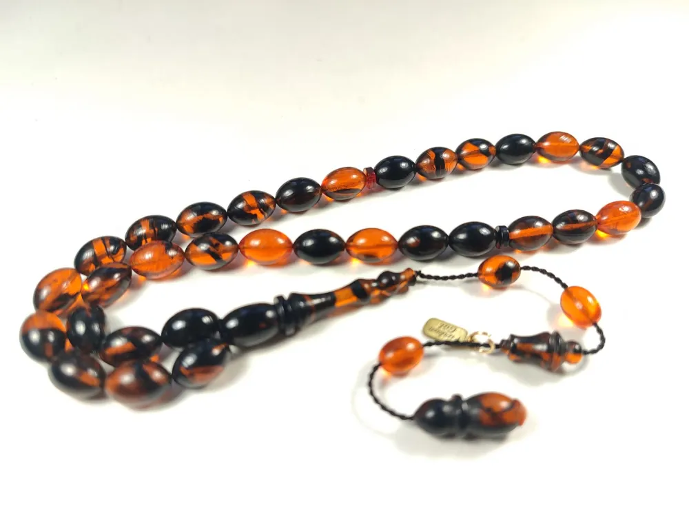 Furkan Gül Usta İşi̇ İmzalı Mühürlü  Sıkma Kehri̇bar