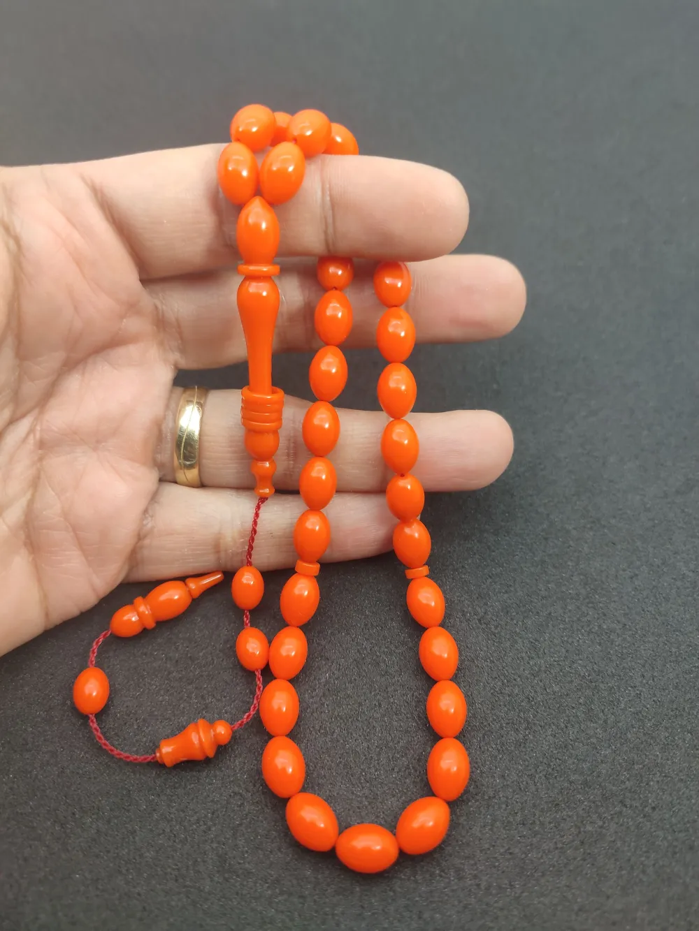 Ahmet Eryılmaz Usta Eseri̇ 0.6 Deli̇m İmame Halkalı Aykırı Renk Sıkma Kehri̇bar küçük resim 4