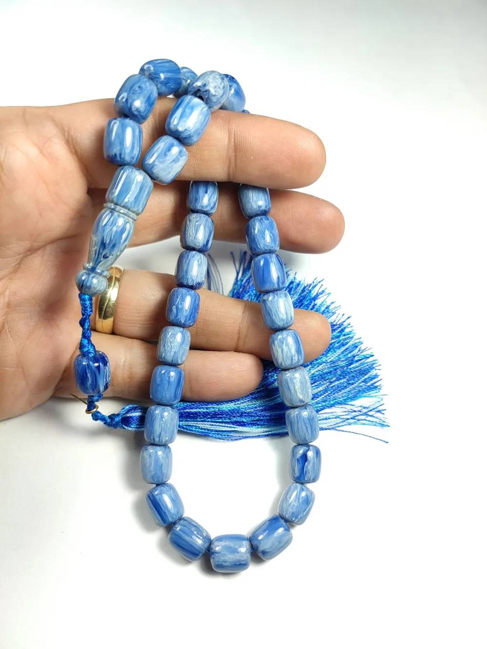 Ebu Zeyn Usta İşi̇ İmzalı Mühürlü Sıkma Kehri̇bar küçük resim 5