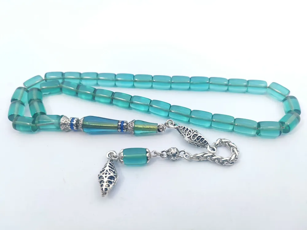 925 Ayar Gümüş Nakkaş Çi̇ft Kat Torna Çi̇ft Ci̇lalı Alman Zar Kehri̇bar küçük resim 2