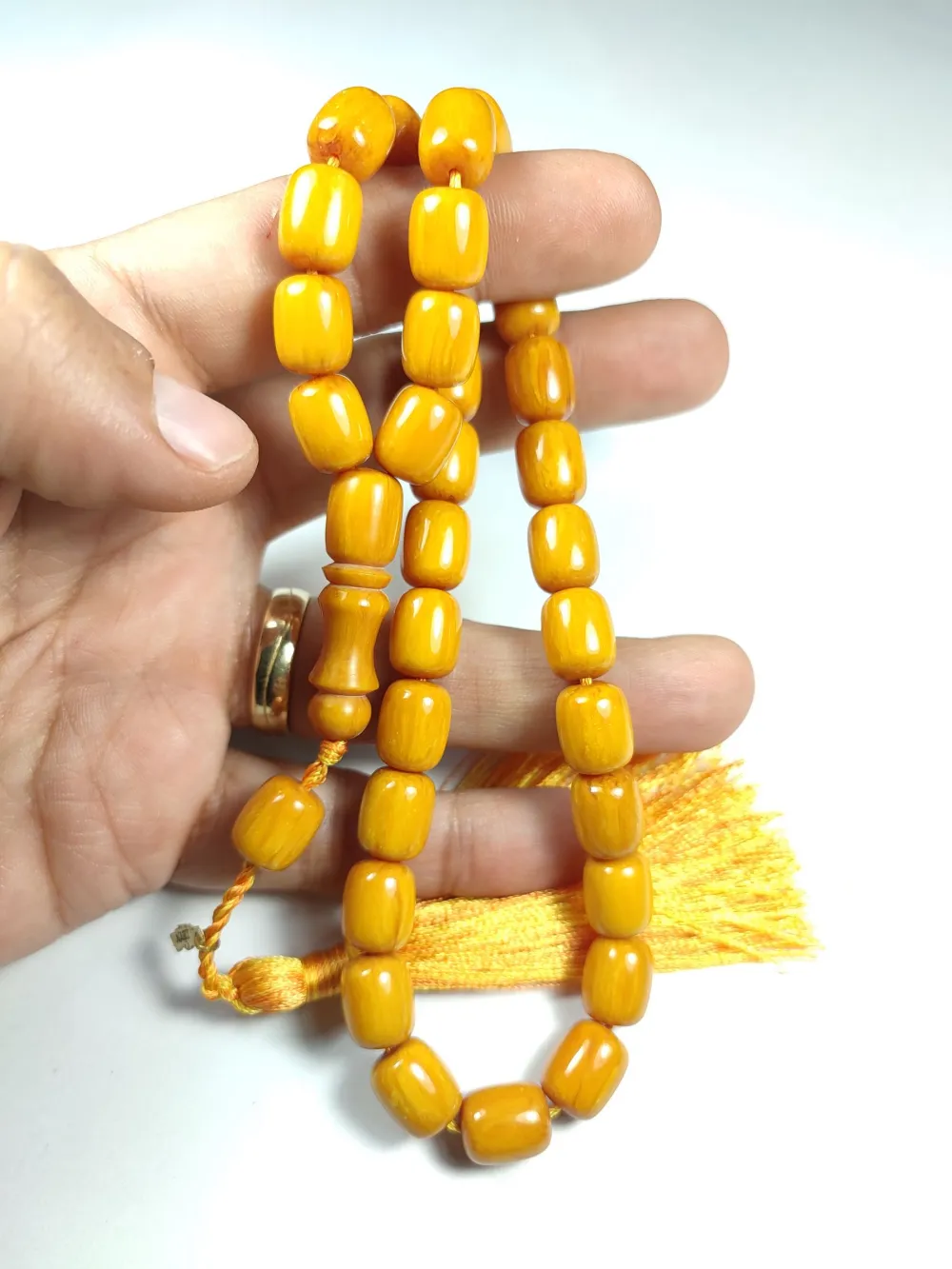 Ebu Zeyn Usta İşi̇ İmzalı Mühürlü Sıkma Kehri̇bar küçük resim 4