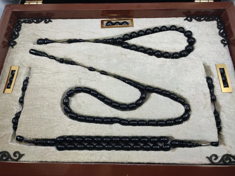 Abdullah Günay Usta Eseri̇ Cevi̇z Ağacı Gömme Kutulu 3'Lü Has Erzurum Oltu Seti̇