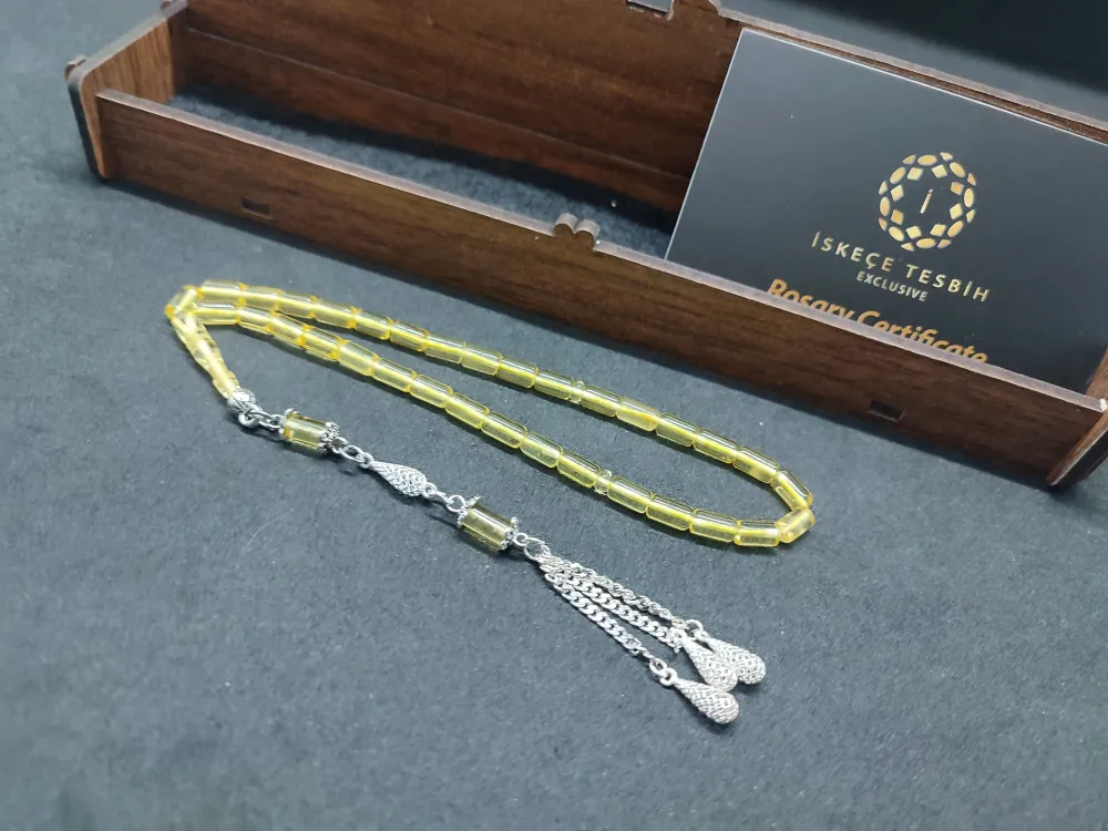 Ahşap Kutulu  4 Gr. Gümüş Püsküllü 5 Gr. Ukrayna Kaya Damla Bi̇lek Boy küçük resim 2