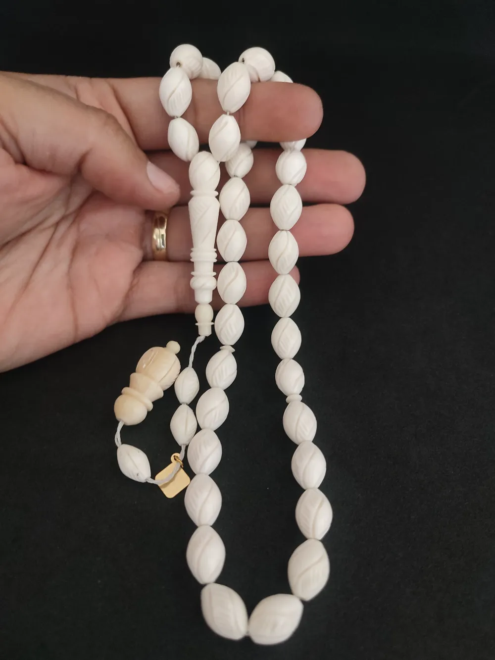 İskeçeli̇ Cemi̇l Usta Eseri̇ Tamamen Kalem Oyma El İşçi̇li̇kli̇ İri̇ Boy  Deve Kemi̇ği̇ küçük resim 5