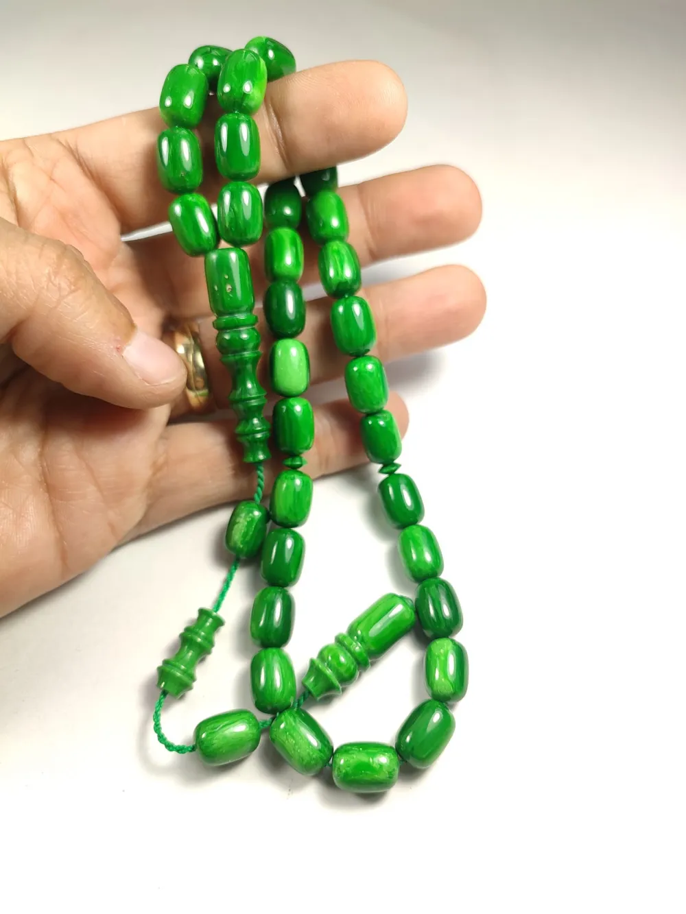 Emi̇na Ri̇şvani̇ Usta İşi̇ İmzalı Sıkma Kehri̇bar küçük resim 5