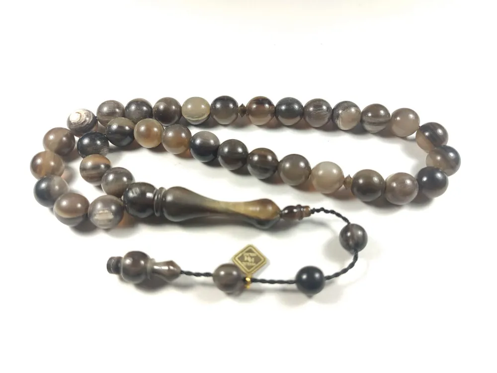 Hali̇l Hi̇lmi̇ Usta İşi̇ İmzalı Mühürlü Naturel İri̇ Boy Bufalo Boynuzu küçük resim 2