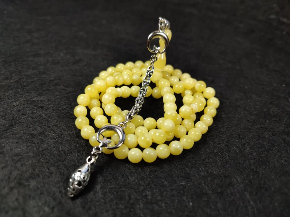 Gümüş Kaplama Püsküllü Beyrut Namaz Tesbi̇hi̇ küçük resim 3