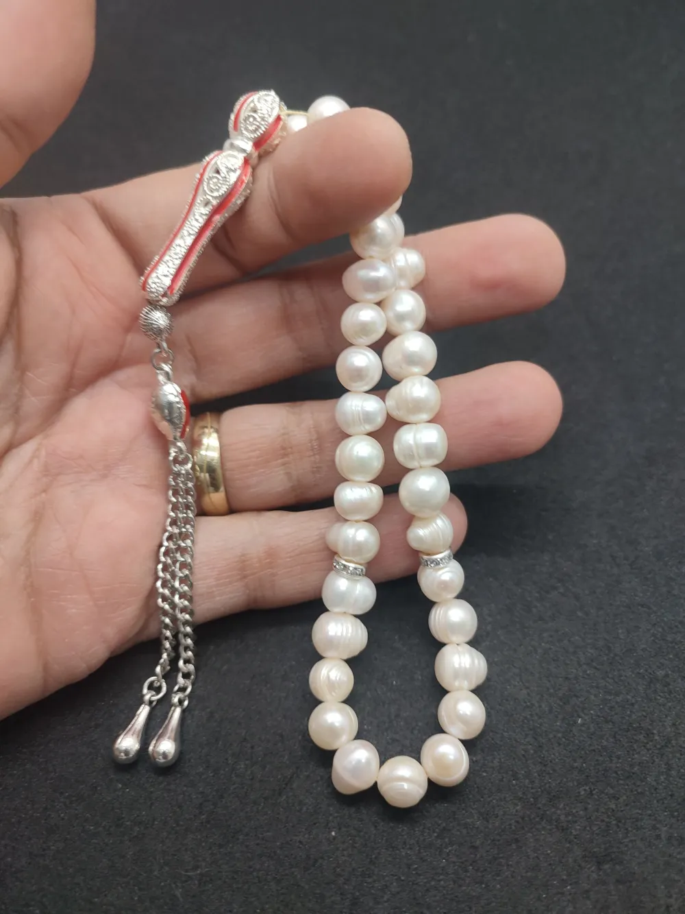 Telkari̇  Püskül Kombi̇nli̇ Doğal Doğuran İnci̇ küçük resim 4