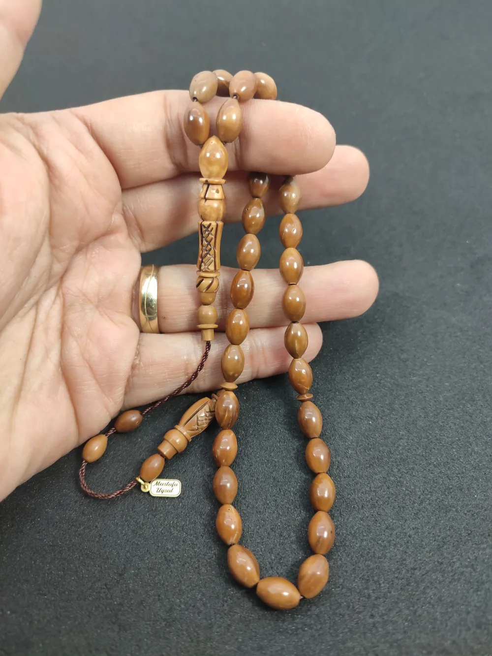 Mustafa Uysal Usta Eseri̇ İmame Hi̇tame Kalem Oyma  Naturel Kuka küçük resim 5