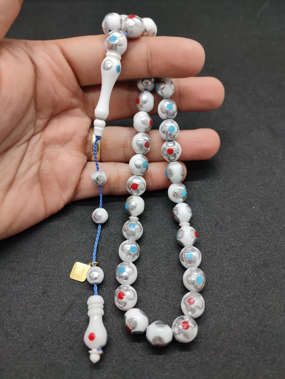 İskeçeli̇ Cemi̇l Usta Eseri̇ Papatya İşlemeli̇ Mi̇ne Ve Fi̇ruzeli̇ Deve Kemi̇ği̇ küçük resim 4