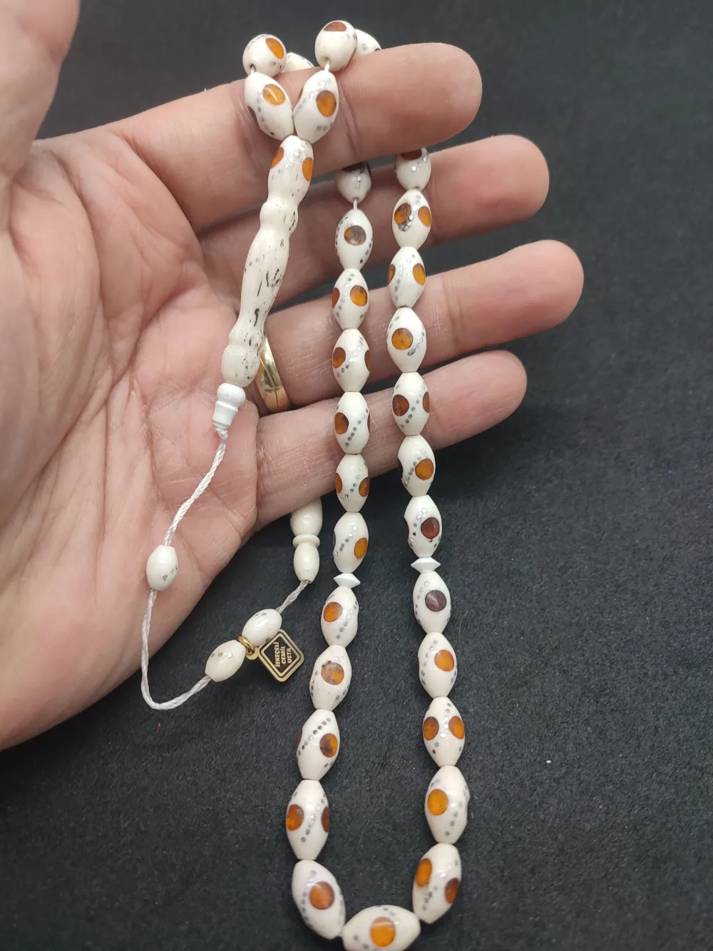 İskeçeli̇ Cemi̇l Usta Eseri̇ Bronz Çakımlı Mi̇neli̇  Deve Kemi̇ği̇ küçük resim 4