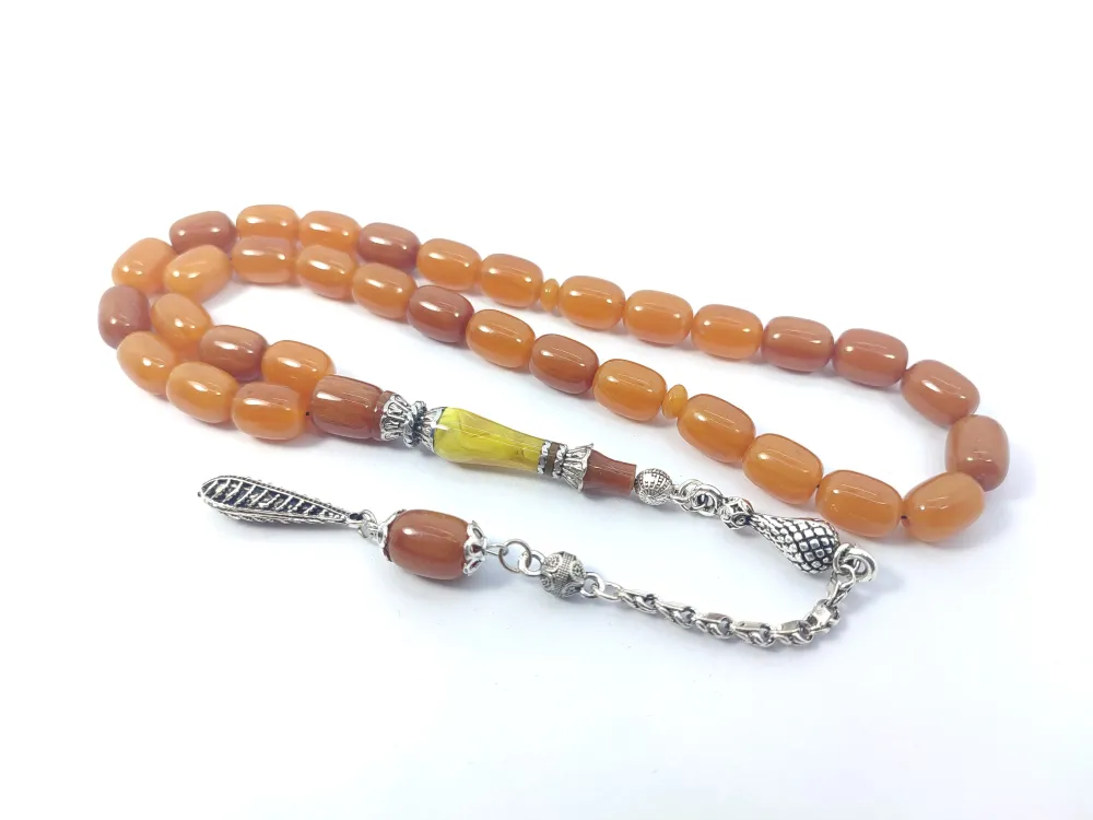 Şevket Alkan Usta İşi̇ 925 Ayar Gümüş Nakkaş İmame  Sıkma Kehri̇bar