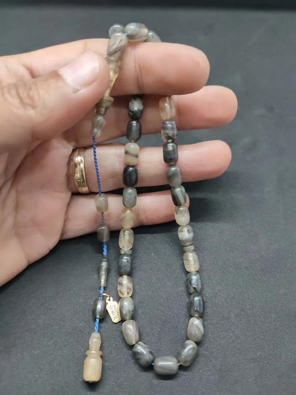 Uğur Şener Usta Eseri̇ İmame Halkalı Çi̇ft Kat Ci̇lalı Sıkma Kehri̇bar küçük resim 4