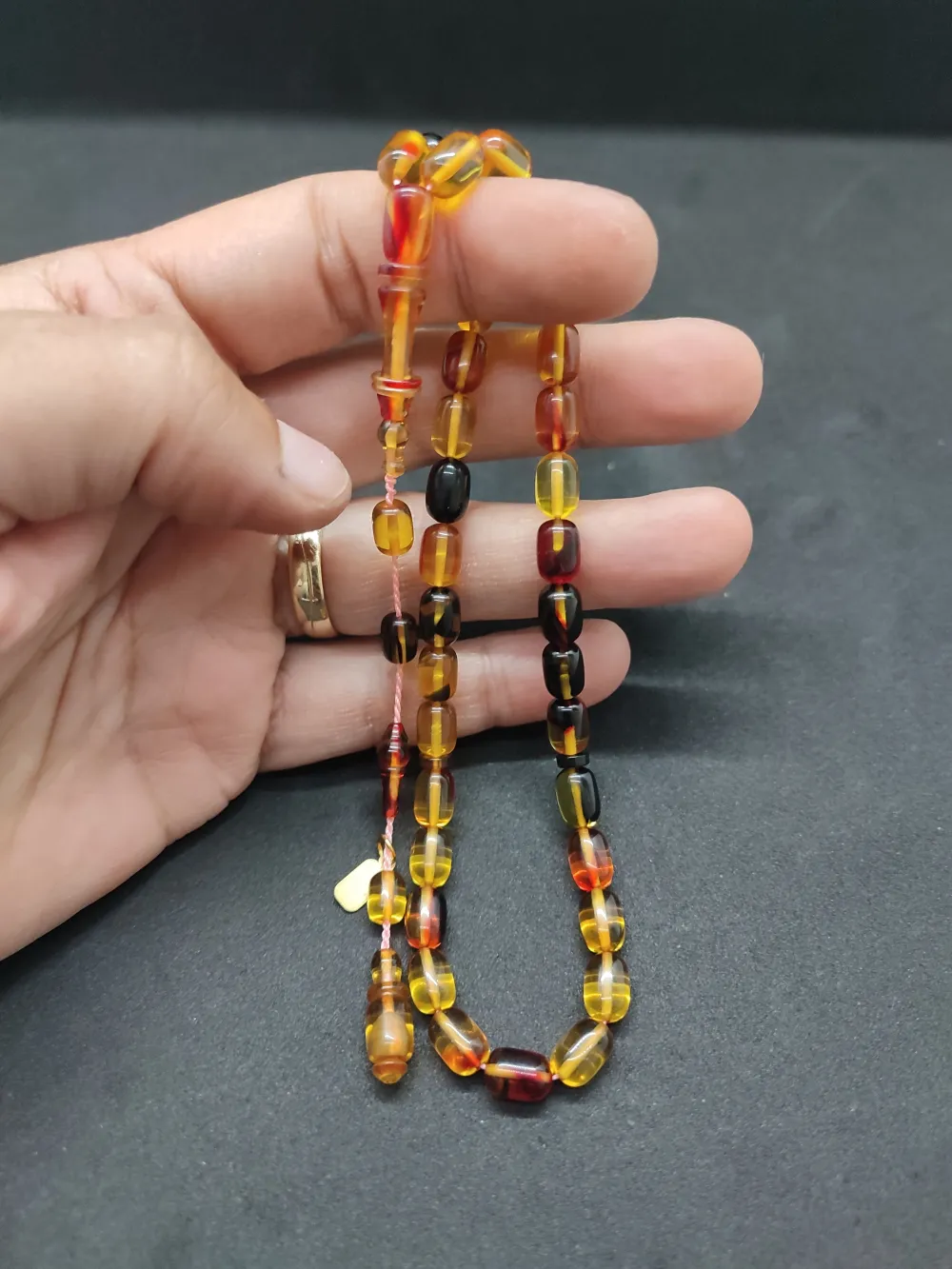 Uğur Şener Usta Eseri̇ İmame Halkalı Çi̇ft Kat Ci̇lalı Ateş-İ Kehri̇bar küçük resim 4