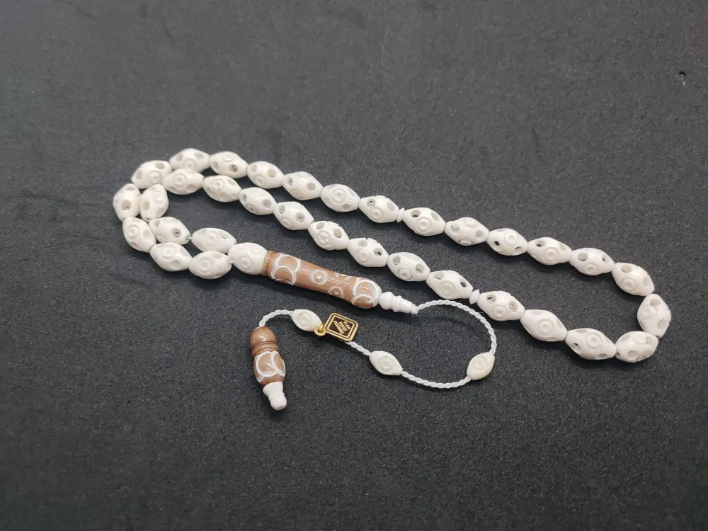 Başka Yerde Yok!!! İskeçeli̇ Cemi̇l Usta Eseri̇ Full Kalem Oyma  Deve Kemi̇ği̇ küçük resim 3