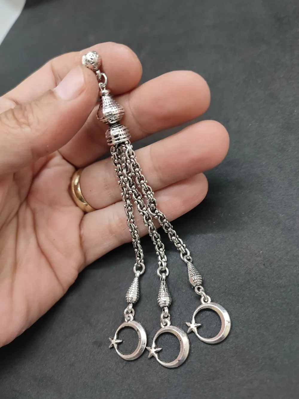 475 Ayar Gümüş Tesbi̇h Püskülü küçük resim 2