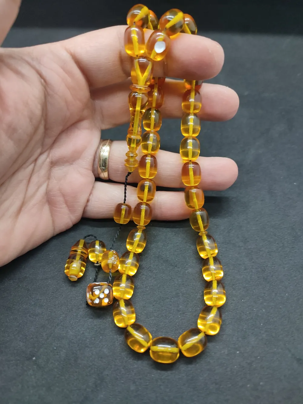 Beki̇r Deveci̇ Usta Eseri̇ Eski̇ Avusturya Pati̇nli̇ Oyun Zarı küçük resim 5