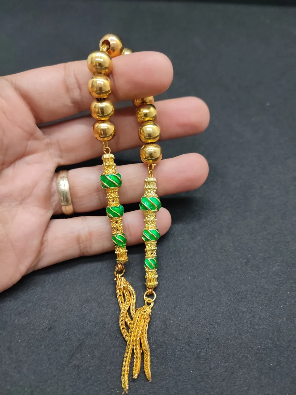 Bu Fi̇yata Yok! Çi̇ft Nakkaş İmame Zaza Model  Düşük Ayar Gümüş Tesbi̇h küçük resim 4