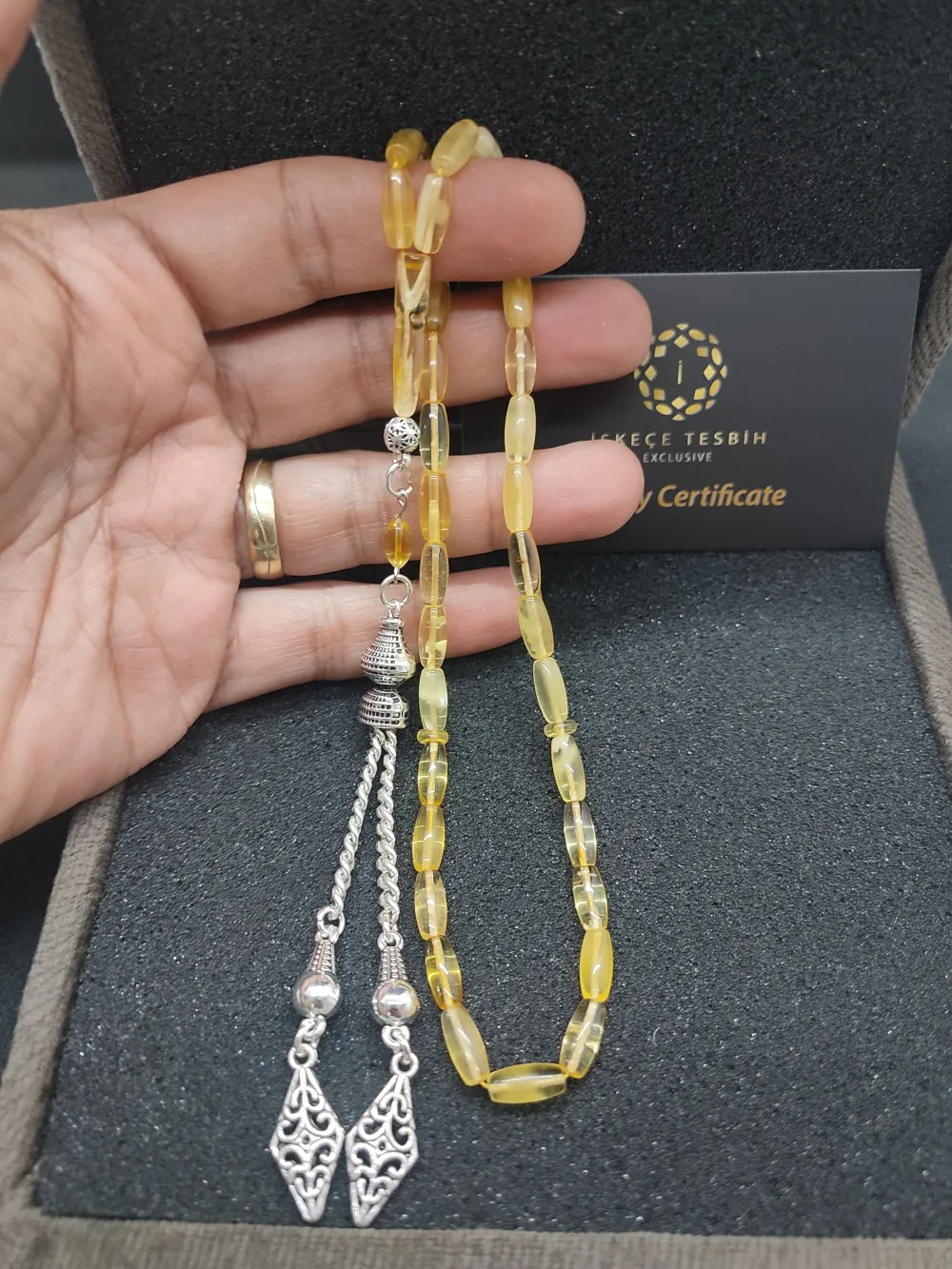 475 Ayar Gümüş Püsküllü Vıp Kutulu 12.28 Gr. Li̇tvanya Kaya Damla küçük resim 5