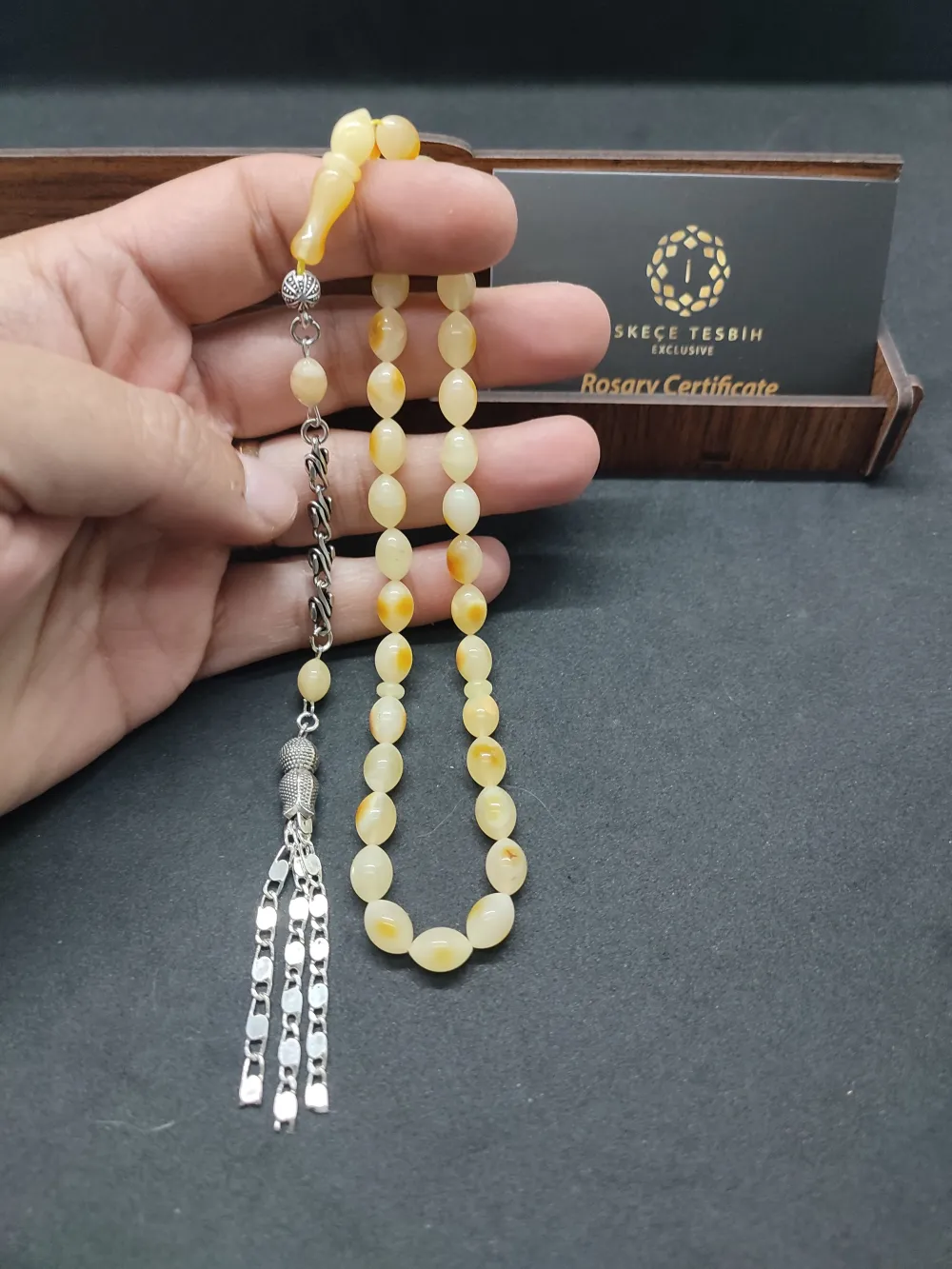 Ahşap Kutulu  6.25 Gr. Gümüş Püsküllü 12.00 Gr. Rus Kaya Damla küçük resim 5