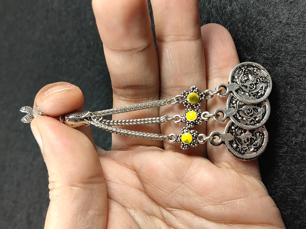 Usta İşçi̇li̇kli̇ Gümüş Kaplama Tesbi̇h Püskülü