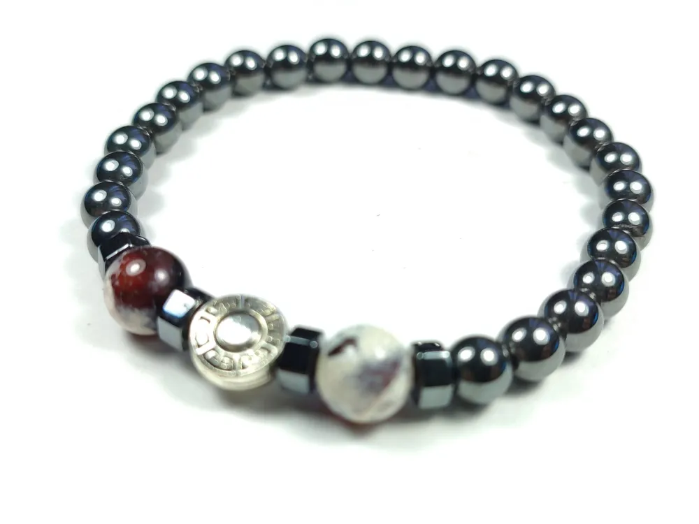 Hemati̇t Ve Doğal Taş Kombi̇nli̇ Bi̇lekli̇k küçük resim 2