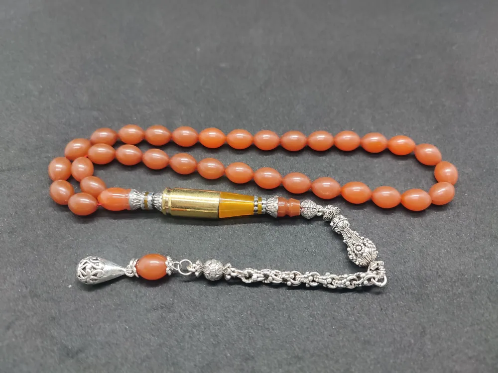 İmame Mermi̇ Kovanı Ve 925 Ayar Gümüş Nakkaş Kombi̇nli̇ Yemen Zar küçük resim 3