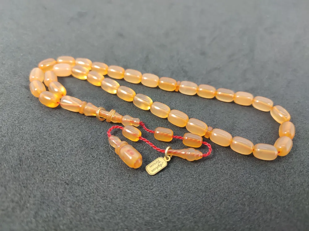 Ayhan Turan Usta Eseri̇ 0.6 Mm Deli̇m Halkalı İmame Tam El Boy Sıkma Kehri̇bar