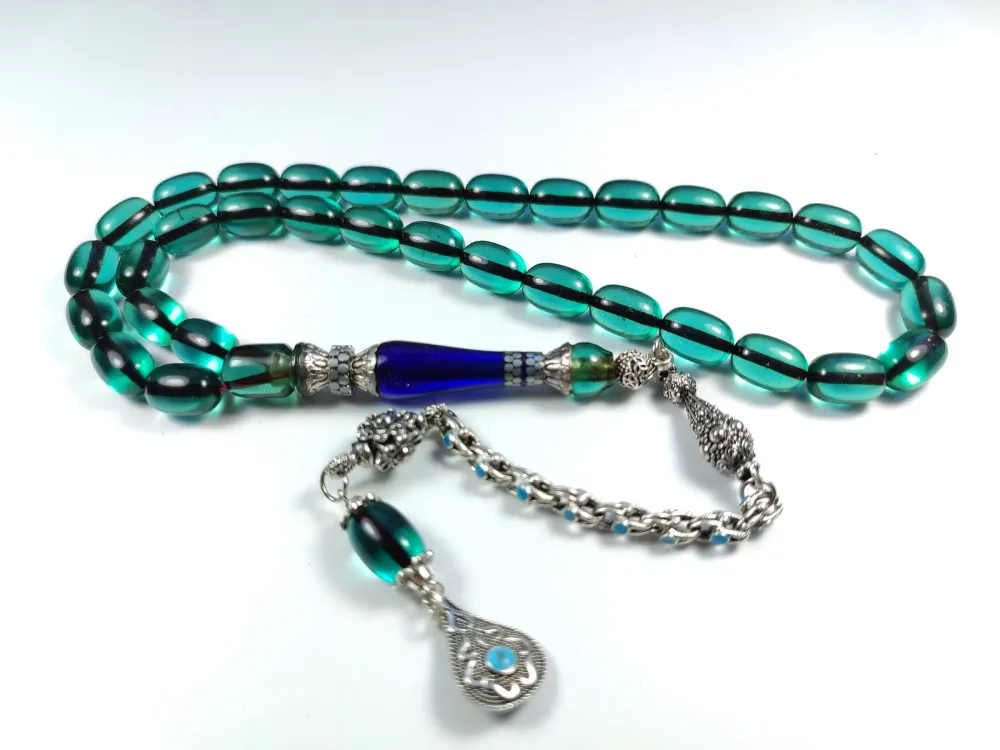 Mi̇neli̇ Alman Gümüş Püskül Kombi̇nli̇ Gümüş Nakkaş İmame Alman Zar küçük resim 2