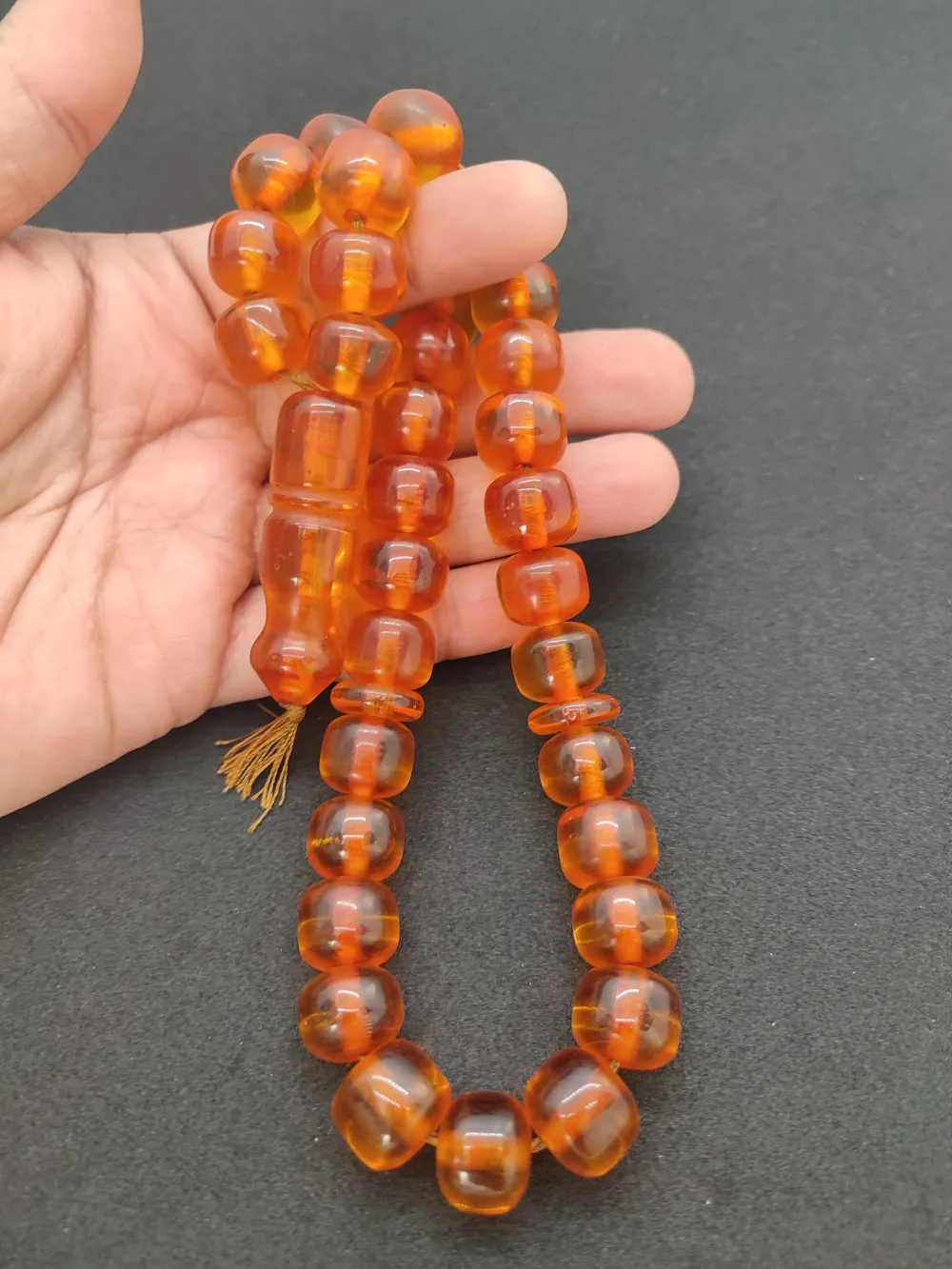 Eski̇ Oğlu Eski̇ 74.82 Gr(7*11Mm 3 Tesbi̇h Çıkar) Osmanlı Necef Baga küçük resim 4