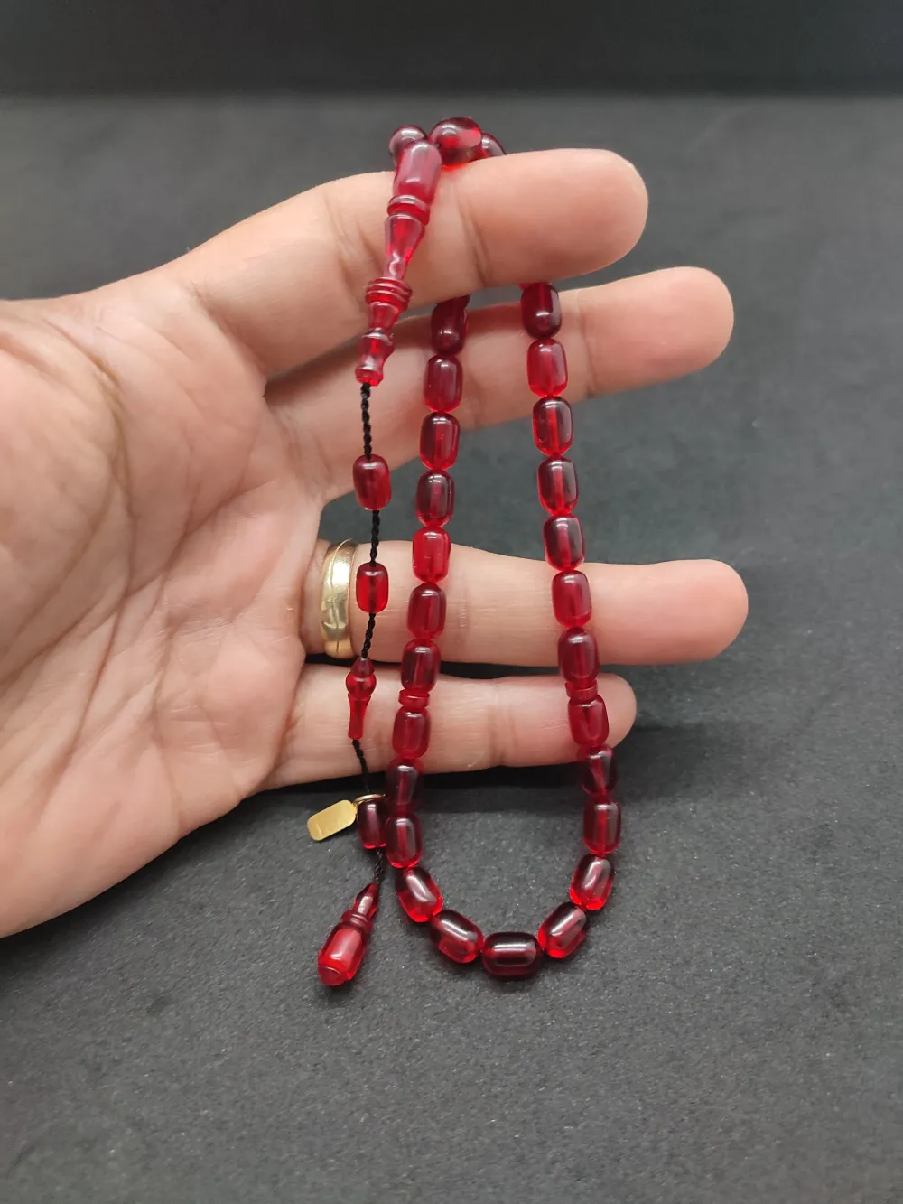 Furkan Gül Usta Eseri̇ El Boy İmame Halkalı Yemen Zar Kehri̇bar küçük resim 2