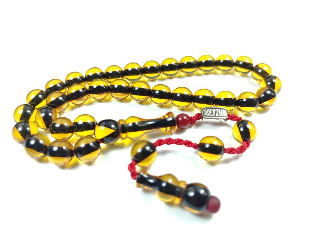 Mahmud Zeyzun Usta İşi̇ İmzalı (İmzası Gümüştür) Sıkma Kehri̇bar küçük resim 2