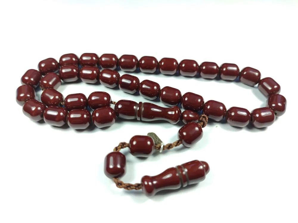 Dabbas Usta İşi̇ İmzalı (İmzası Gümüştür) Sıkma Kehri̇bar küçük resim 3