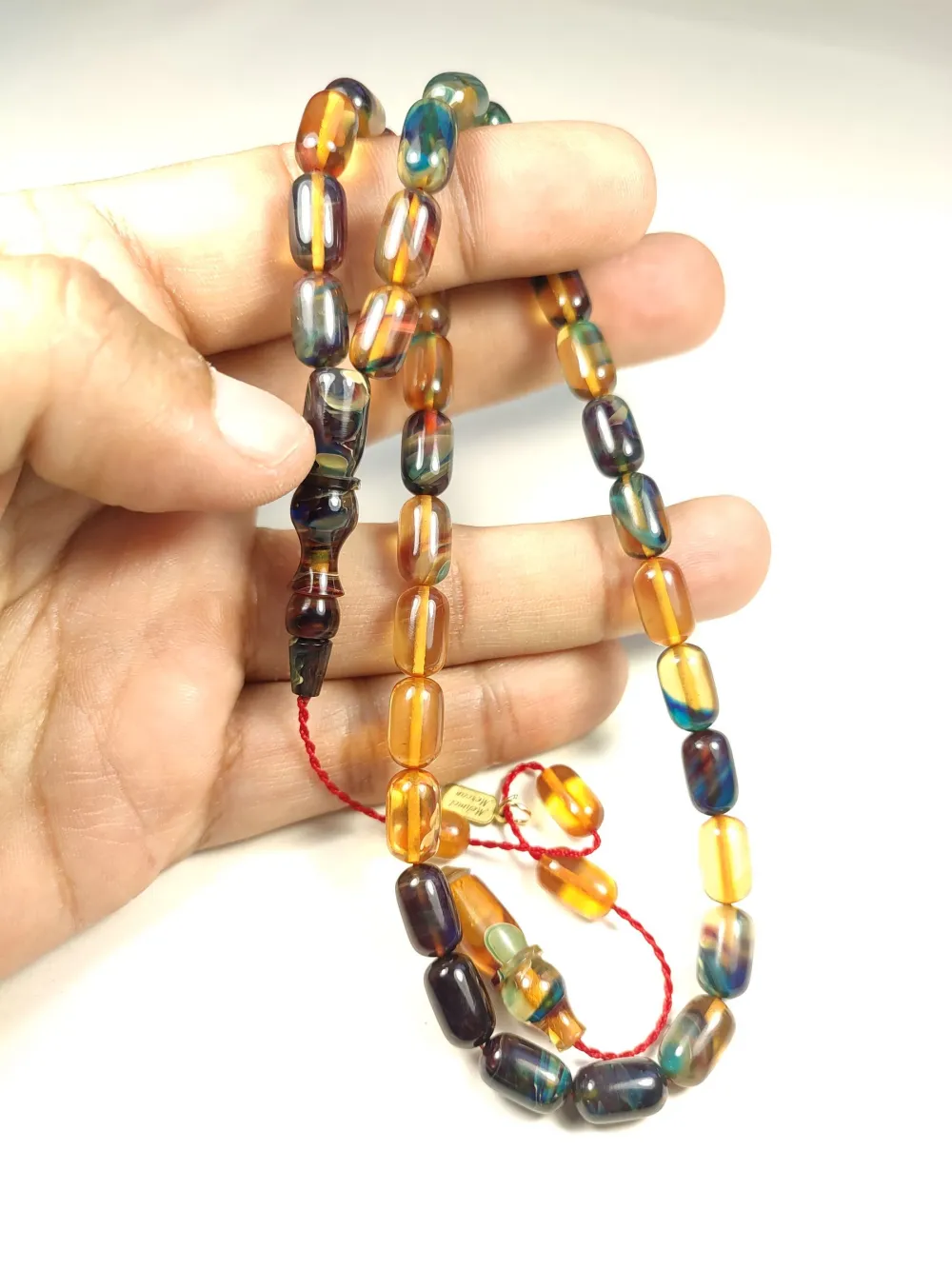 Mehmet Mercan Usta Eseri̇ İmzalı Aykırı Renk Sıkma Kehri̇bar küçük resim 5