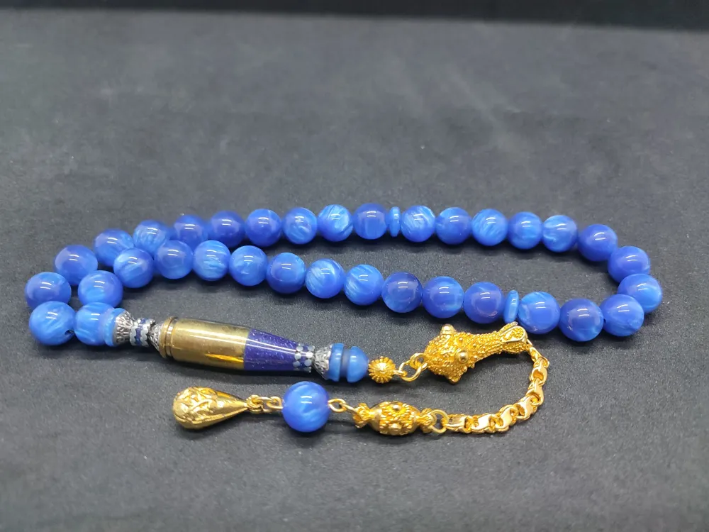 İmame Mermi̇ Kovanı Ve Gümüş Nakkaş Kombi̇nli̇ Sıkma Kehri̇bar küçük resim 2