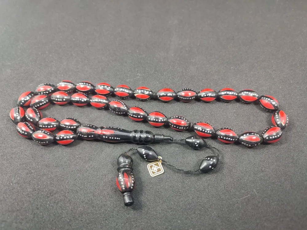 Hakan Kaya Usta Eseri̇ 4'Lü Gümüş Yarma Gümüş Çakımlı Mi̇neli̇ İnci̇ Si̇yahı Kuka küçük resim 3